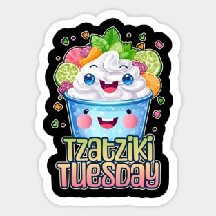 Tzatziki Tuesday Foodie Design Sticker